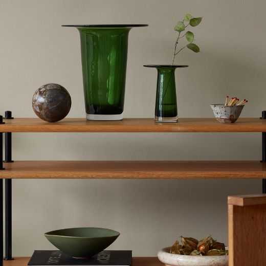 This Victoria Fern Green Glass Vase Lantern 26 cm by LSA also comes in other sizes if you'd like a set.