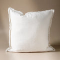 Luca Bohemian Cushion Linen with Fringe - Few and Far - Cushions