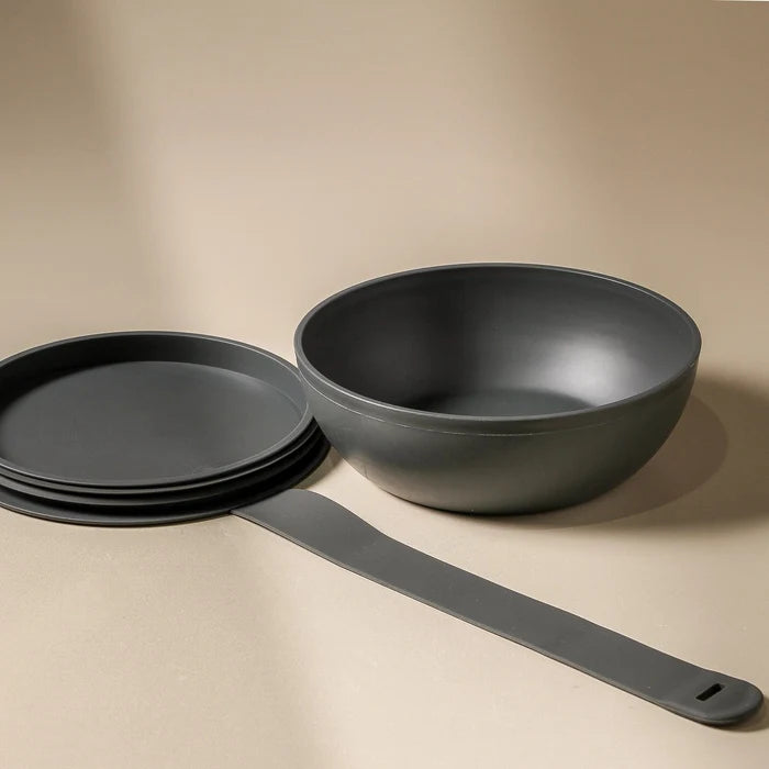 Lunch Bowl Plastic - Charcoal - Few and Far - Bowls