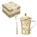 LUXURY KOMPL.KRŪZE AR TĒJAS SIETIŅU, VĀCIŅU UN KAROTI 300ML, BĒŠA, PORCELĀNS, DĀV.KASTĒ