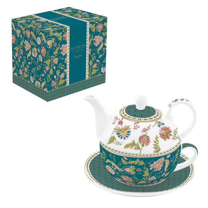 MAGIE D'ORIENT GREEN TĒJAS KOMPL. TĒJKANNA 350ML, KRŪZE 350ML AR APAKŠTASI, PORCELĀNS, DĀVANU KASTĒ