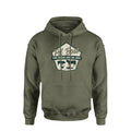 Army Green Pit Boss Grills "Masters of Smoke" hoodie with "This Smoke Ain't No Joke" graphic.