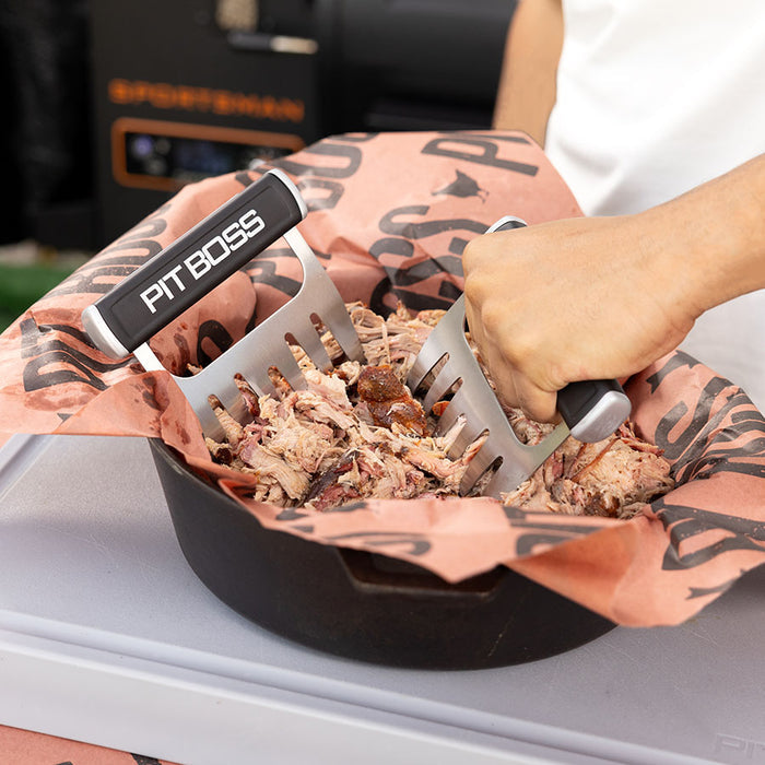 Pit Boss BBQ Meat Claws shredding pulled pork for grilling and smoking barbecue