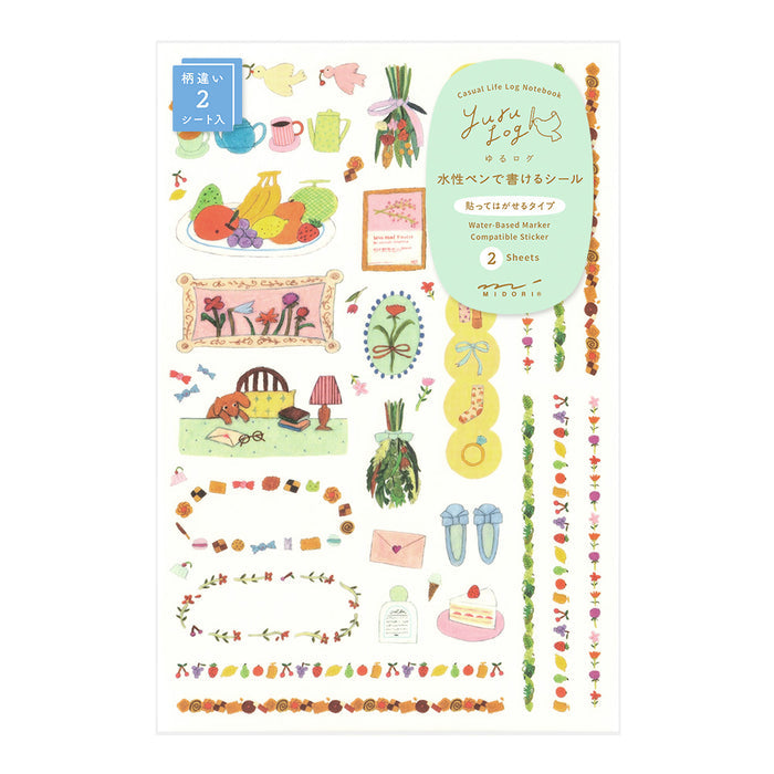 Midori Yuru Log Stickers - My Life
