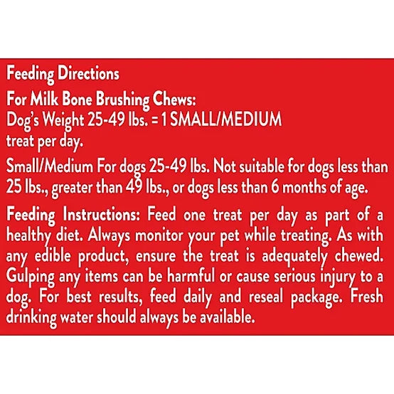 Milk-Bone Fresh Breath Daily Dental Brushing Chews for Small & Medium Dogs