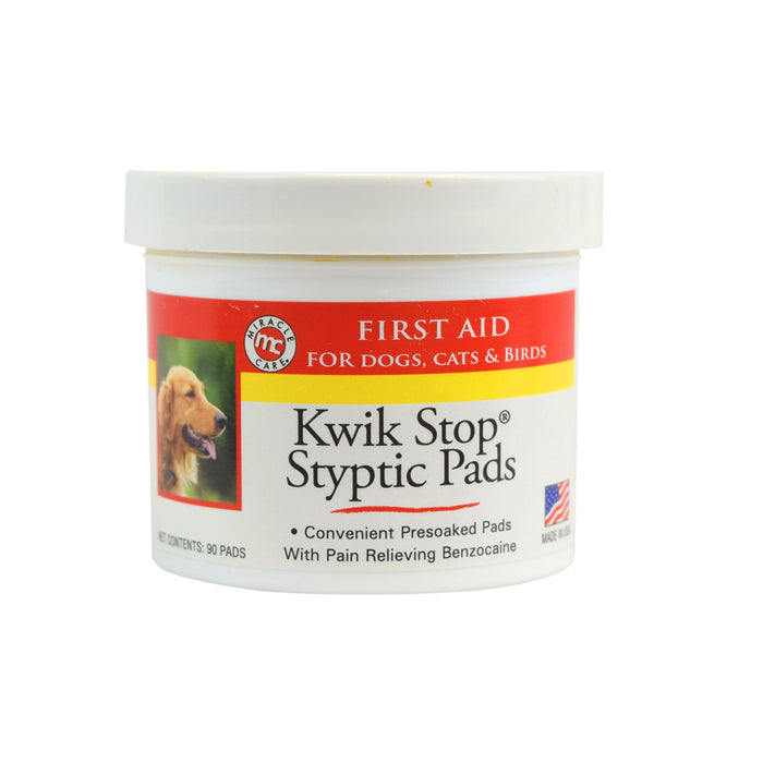 Miracle Care's Kwik Stop Styptic Pads 90 count