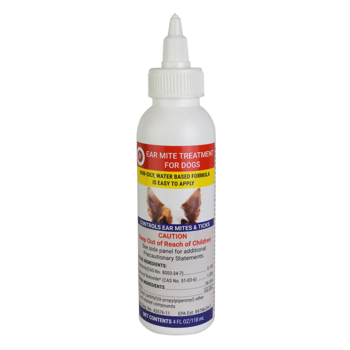 Miracle Care's R7M 4 oz. Ear Mite Treatment for dogs and cats over 12 weeks old.