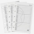 The Montblanc white address and personal details pocket pages.