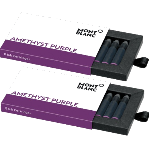These are the Montblanc Amethyst Purple Ink Cartridges.