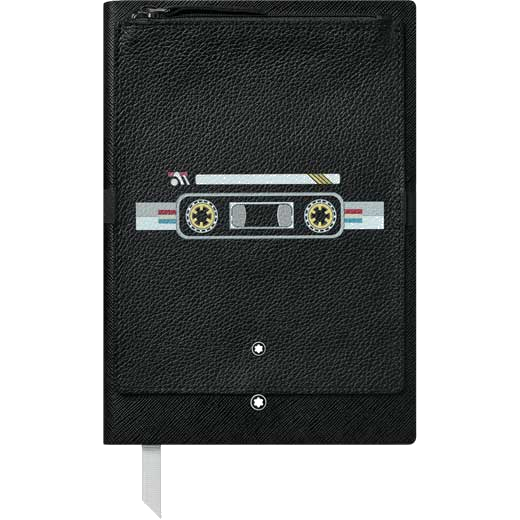 This is the Montblanc Black Fine Stationery #146 Notebook with Cassette Pocket.