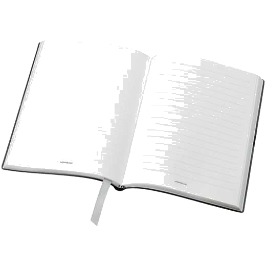 This Montblanc Black Fine Stationery #146 Notebook with Cassette Pocket comes with lined pages.