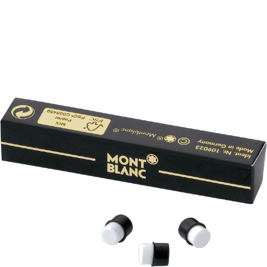 Pack of 10 Montblanc eraser refills in a plastic case. For use in Classique - Solitaire - Starwalker and Etoile pencils.