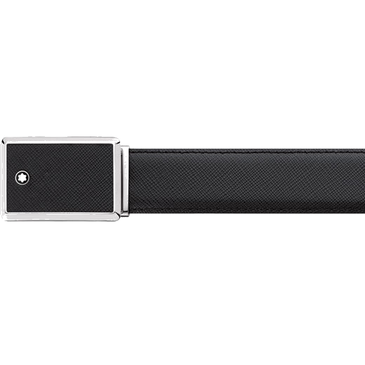 Close up of the Montblanc Contemporary Linebelt and buckle.