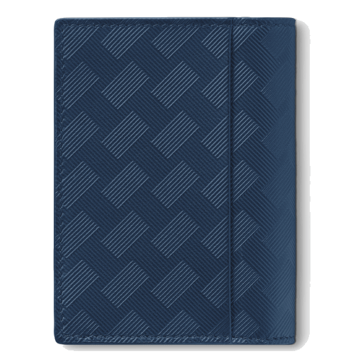 Montblanc's Extreme 3.0 4CC Ink Blue Card Holder with the snowcap emblem.