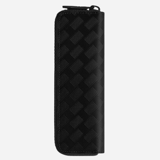 Back view of the Extreme 3.0 Black Leather One Pen Pouch with Zip.