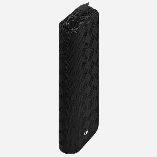 Side view of the Extreme 3.0 Black Leather One Pen Pouch with Zip.