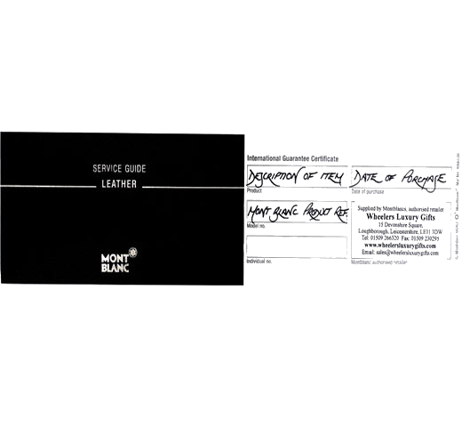 The Montblanc Extreme Samsung case comes complete with a two year international guarantee certificate of authenticity.
