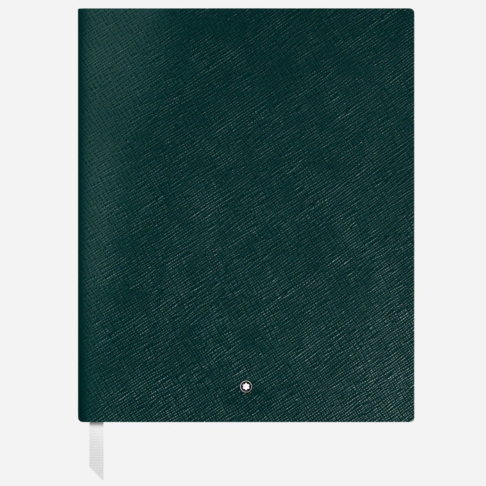 The Fine Stationery Large British Green Sartorial Leather Notebook with Lined Pages by Montblanc.