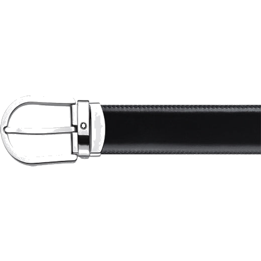 Montblanc Horse Shoe Pin Buckle Reversible Leather Belt.