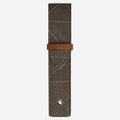 The Khaki 4810 Jacquard and Fauve Saffiano Leather Envelope 1-Pen Pouch by Montblanc.