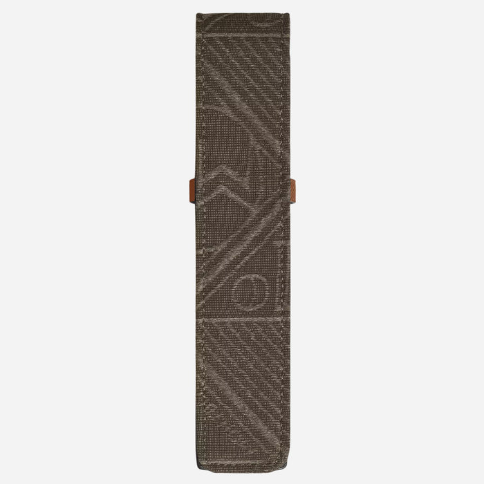 Back view of the Khaki 4810 Jacquard and Fauve Saffiano Leather Envelope 1-Pen Pouch.