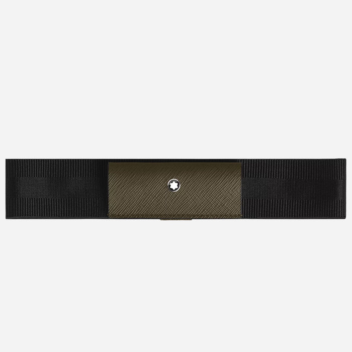 The Khaki Sartorial Leather 1-Pen Loop with Elastic Strap by Montblanc.
