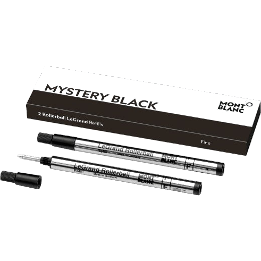 Pack of 2 Montblanc LeGrand black fine rollerball refills.