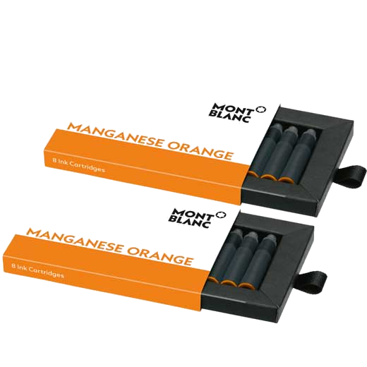 These are the Montblanc Manganese Orange Ink Cartridges.