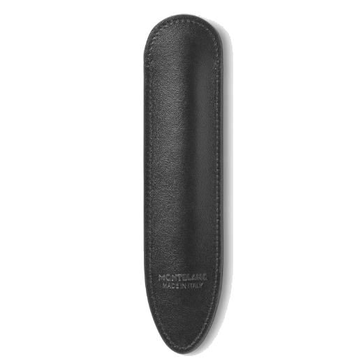Montblanc's Meisterstück 1 Pen Sleeve in Black Leather has been made in Italy with full-grain cowhide.