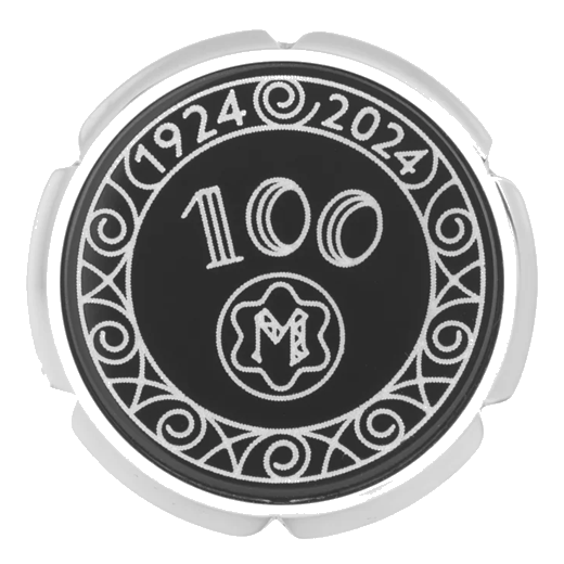 These Montblanc Meisterstück 100 Years Stainless Steel Cufflinks are inspired by the fountain pen nibs and have a black lacquer inlay with polished silver.