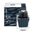 The Meisterstück Around the World in 80 Days 50ml Coal Blue Ink Bottle by Montblanc.