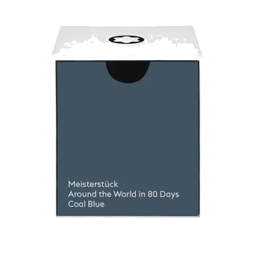 The Meisterstück Around the World in 80 Days 50ml Coal Blue Ink Bottle is a special edition ink.