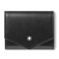 This Montblanc Meisterstück Black Leather Coin Case has been made out of cowhide leather with a shiny exterior.