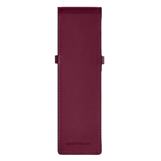 You'll find the Montblanc brand name in blind embossing on the rear of this Meisterstück Cassis Leather 2 Pen Pouch.