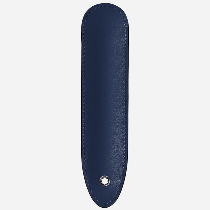 The Montblanc Meisterstück Ink Blue Leather 1-Pen Sleeve by Montblanc.