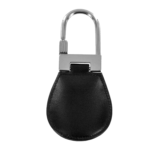 Reverse side of the Montblanc leather key fob.
