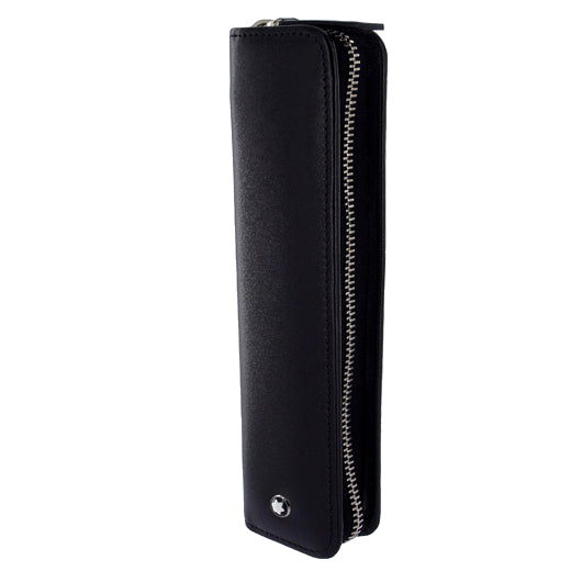 Montblanc Meisterstück pen pouch uses a zip lock closure method.