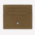 This Montblanc leather card holder comes in a Sand colour with the logo on the front.