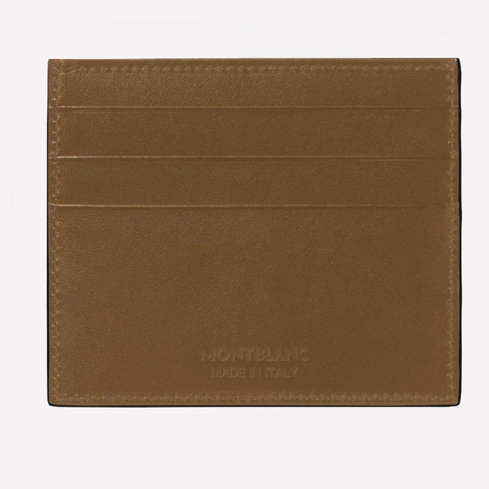 This Montblanc leather card holder comes with room for 6 credit cards and the brand name embossed on the back