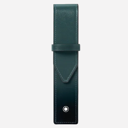 Montblanc's Meisterstück Sfumato British Green Single Pen Pouch has been crafted out of a deep-shine calfskin leather.
