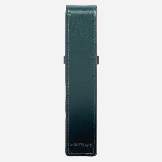 This Montblanc Meisterstück Sfumato British Green Single Pen Pouch has the brand name blind-embossed on the back.