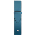 This Montblanc pen pouch can fit 1 writing instrument and comes in a two tone blue.