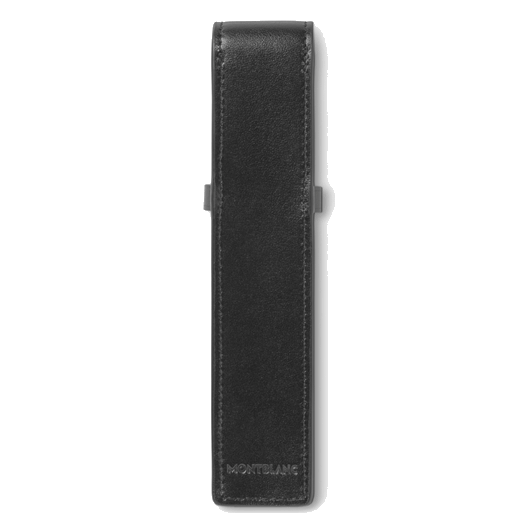 This Montblanc Meisterstück Single Black Leather Pen Pouch is made out of smooth calfskin leather.