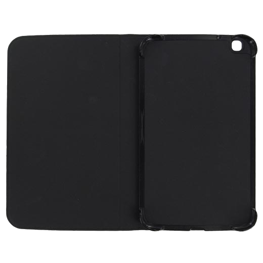 The Samsung 3 8" tablet clips into the hard shell of the Montblanc leather case.