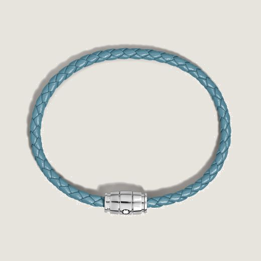 montblanc steel 3 rings smoky blue bracelet3