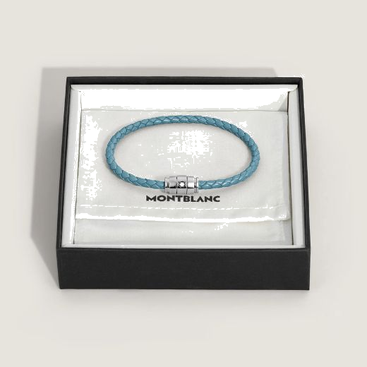 montblanc steel 3 rings smoky blue bracelet4