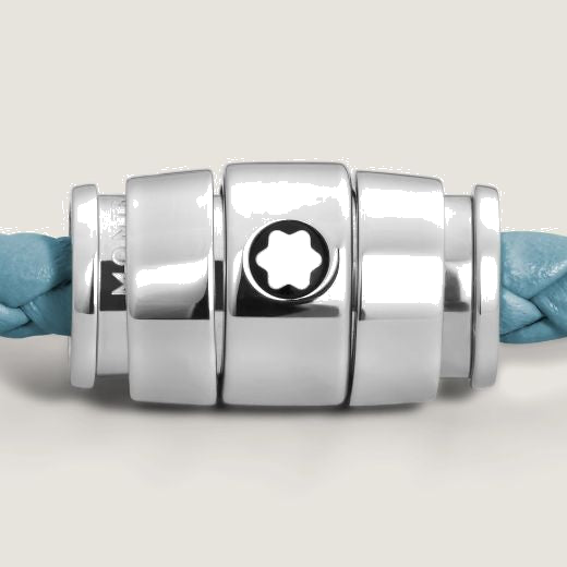 montblanc steel 3 rings smoky blue bracelet2