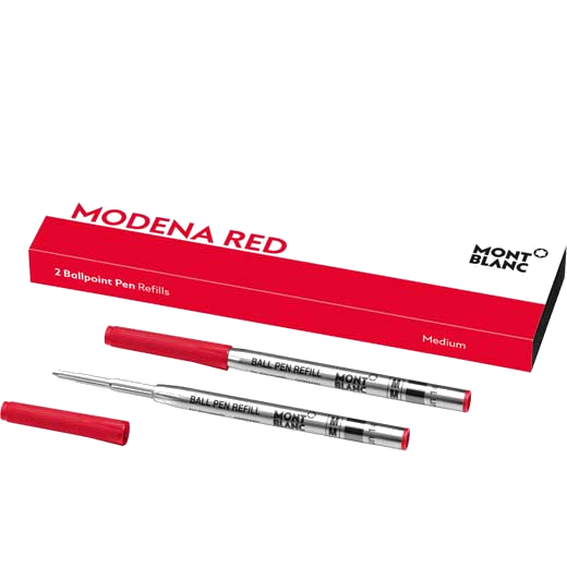 These are the Montblanc Modena Red Ballpoint Refill (M).
