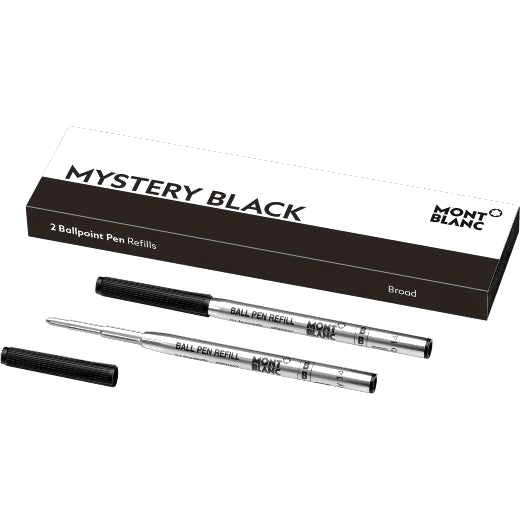Montblanc  broad mystery black ballpoint refill.