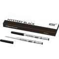 Montblanc medium mystery black ballpoint refill.
